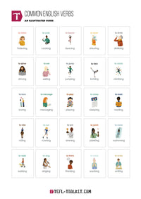 Thumbnail for Common English Verbs | Classroom Poster & EFL Worksheet | EFL Resource - TEFL-Toolkit.com