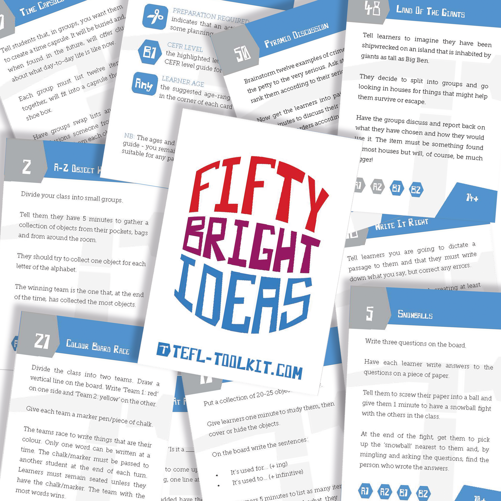 Fifty Bright Ideas | TEFL Activity Cards - TEFL-Toolkit.com