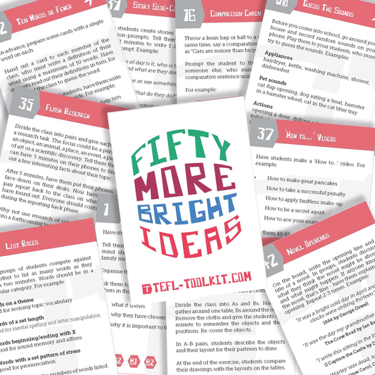 Fifty More Bright Ideas | TEFL Activity Cards - TEFL-Toolkit.com