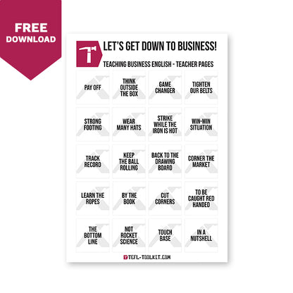 Let's Get Down To Business! | Teaching English for Business | EFL Resource - TEFL-Toolkit.com