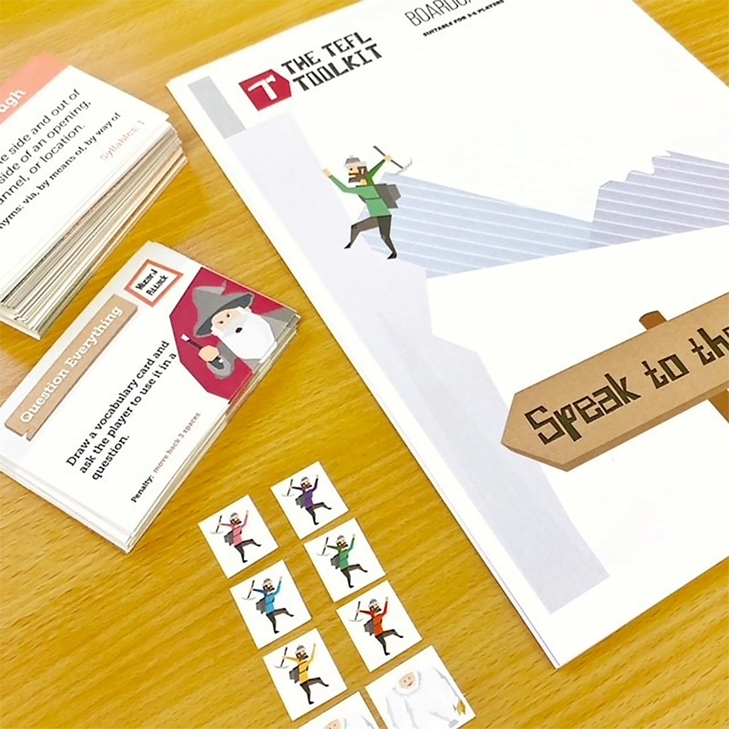 Speak to the Peak: A Vocabulary Adventure Game for English Learners | Board Game | Download & Print Edition - TEFL-Toolkit.com