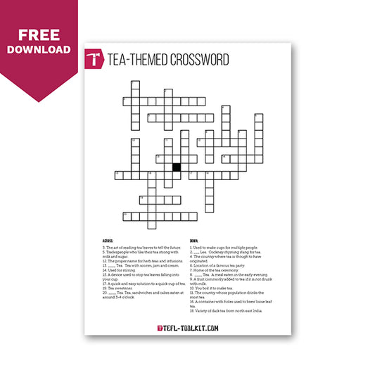 Tea-Themed Crossword | EFL Worksheet - TEFL-Toolkit.com