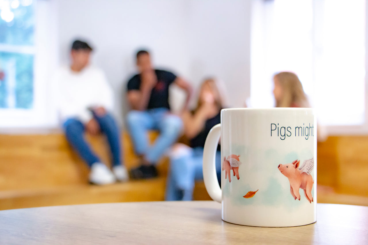 Pigs Might Fly - Animal Idiom Mug - Teacher-Toolkit.co.uk