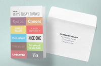 Thumbnail for Top 10 Ways to Say Thanks - Thank You Card x 10 - Teacher-Toolkit.co.uk